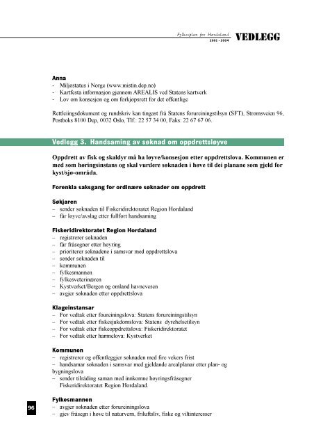 Fylkesdelplan for kystsona 2001-2004 - Hordaland fylkeskommune