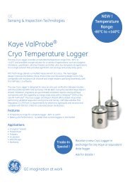 Kaye ValProbeÂ® Cryo Temperature Logger - GE Measurement ...