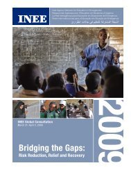 Bridging the Gaps: Risk Reduction, Relief and Recovery - INEE Toolkit