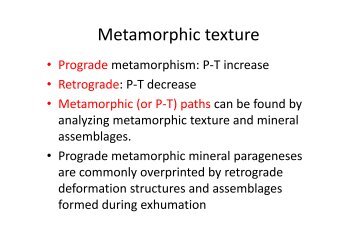 Metamorphic texture