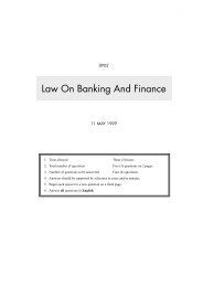 Law On Banking And Finance - Institute of Bankers Malaysia