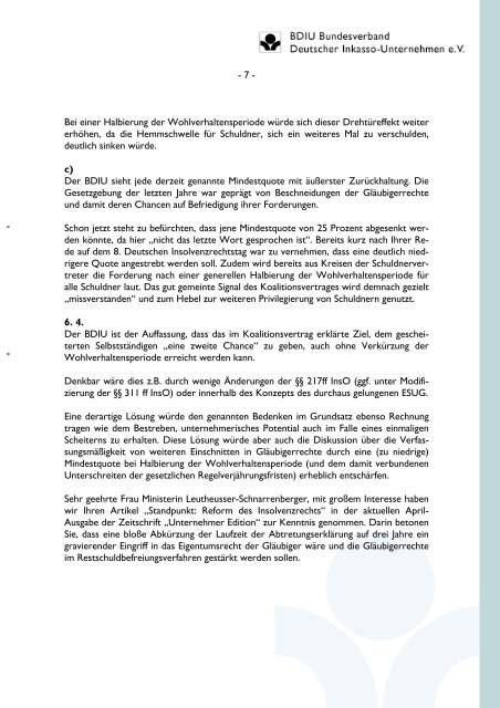 Offener Brief - Bundesverband Deutscher Inkasso-Unternehmen e.V.