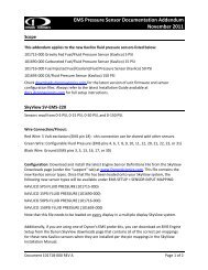 EMS Pressure Sensor Documentation Addendum ... - Dynon Avionics