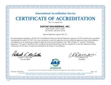 DuPont Engineering, Inc. - The International Accreditation Service