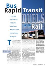 Bus Rapid Transit Duels With Rail (Metro Magazine)