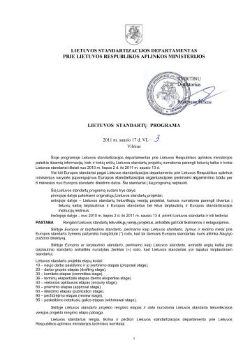 lietuvos standartizacijos departamentas prie lietuvos respublikos ...
