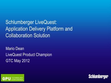 Schlumberger Information Solutions Application Delivery Platform