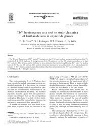 Tb3+ Luminescence as a Tool to Study Clustering of Lanthanide ...