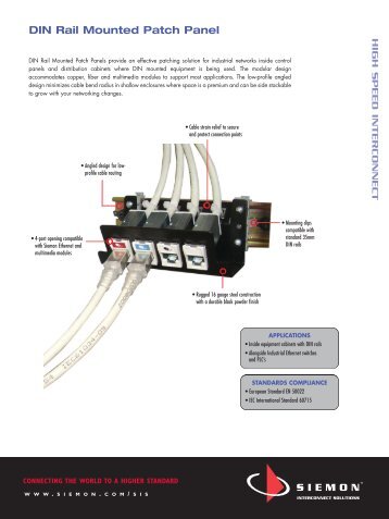 DIN Rail Mounted Patch Panel - Siemon