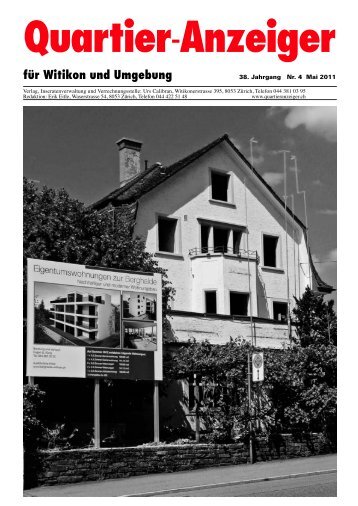 Ausgabe 4, Mai 2011 - Quartier-Anzeiger Archiv