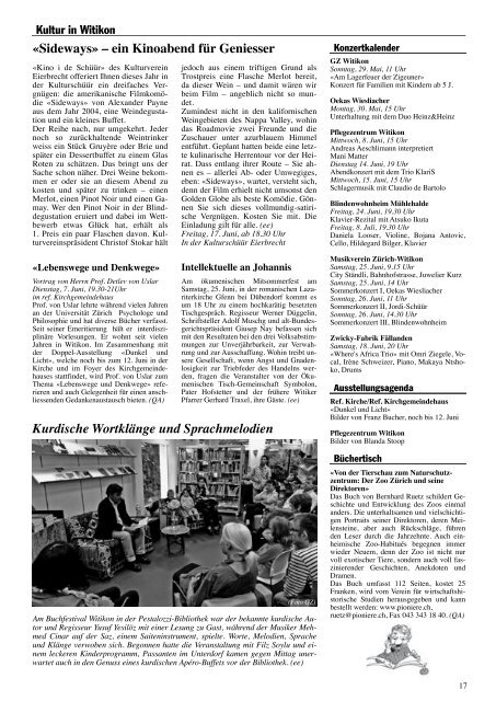 Ausgabe 4, Mai 2011 - Quartier-Anzeiger Archiv