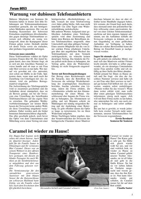 Ausgabe 4, Mai 2011 - Quartier-Anzeiger Archiv