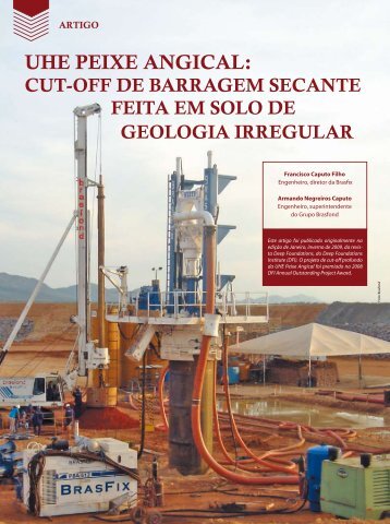 UHE PEIXE ANGICAL: - Revista Fundações & Obras Geotécnicas