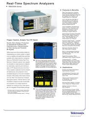 View Tektronix WCA280A Specifications - TekNet Electronics