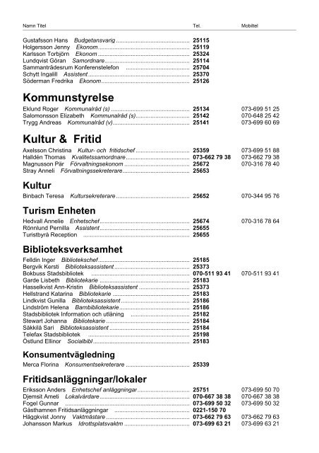 CMG Phone Book - VÃ¤stra MÃ¤lardalens KommunalfÃ¶rbund