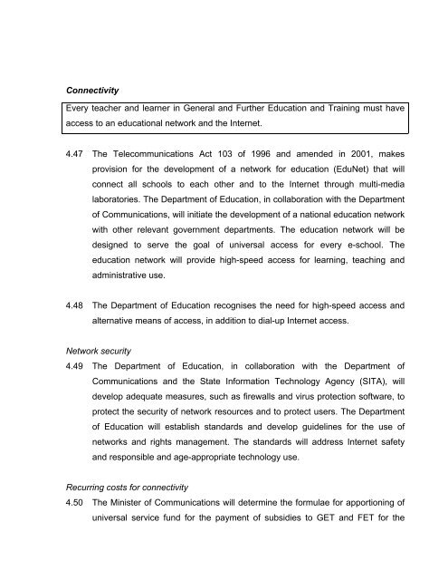 Draft White Paper on e-Education - South African Government ...