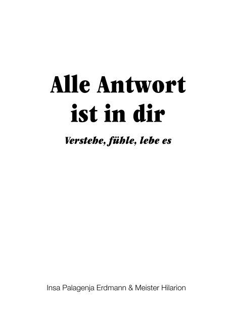 Herz - Alle Antwort ist in dir