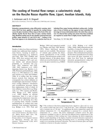 a calorimetric study on the Rocche Rosse rhyolite flow, Lipari ...