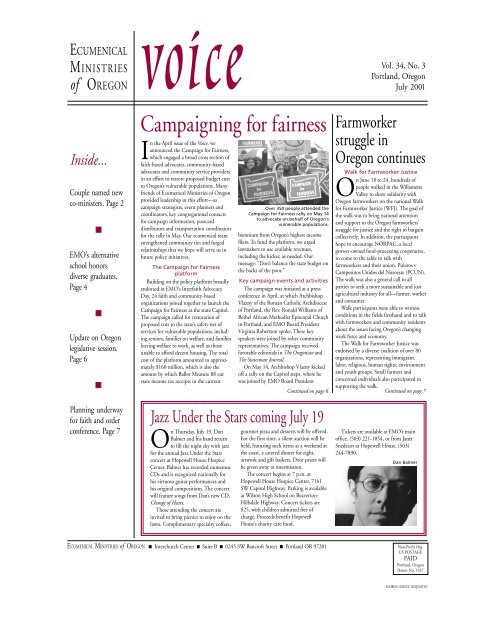 Voice July 01 - Ecumenical Ministries of Oregon