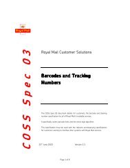 COSS Spec 03 - Barcodes and Tracking Numbers v1_1 - Royal Mail