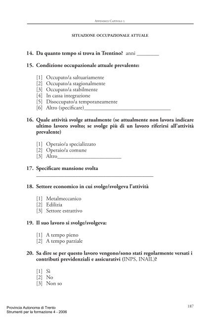 Strumenti per la formazione 4 - Trentino Salute