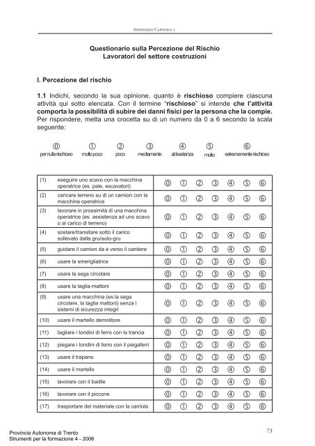 Strumenti per la formazione 4 - Trentino Salute