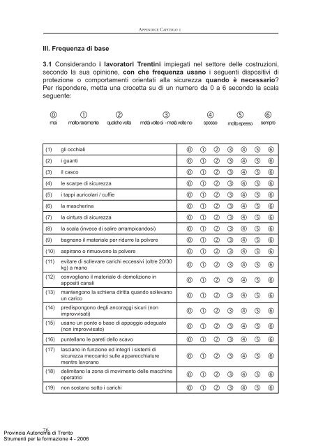 Strumenti per la formazione 4 - Trentino Salute