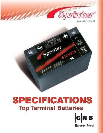 Sprinter® - Exide Technologies