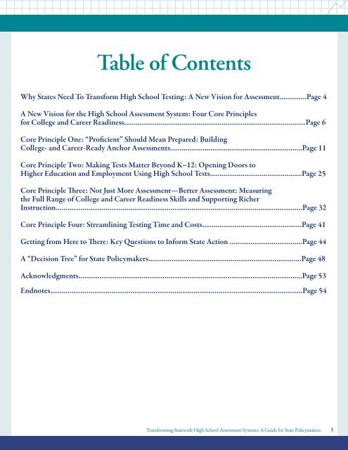 Transforming Statewide High School Assessment Systems: - Achieve