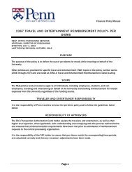 2367 travel and entertainment reimbursement policy- per diems