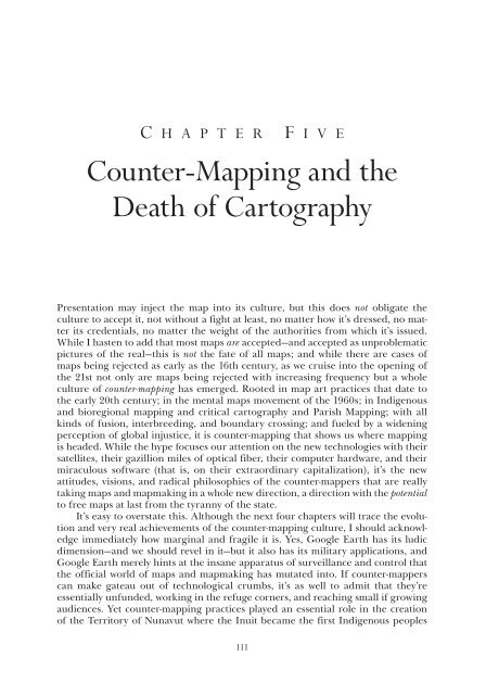 Counter-Mapping and the Death of Cartography