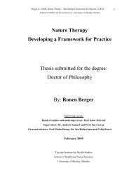 Nature Therapy Developing a Framework for Practice Thesis ...