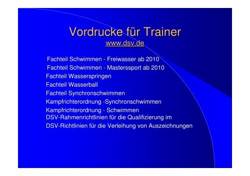 Trainer C Ausbildung 2010 - Schwimmverband Rheinland