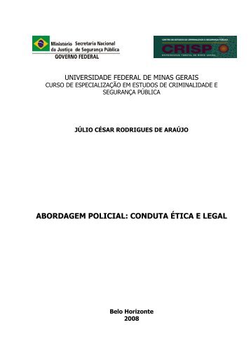 MONOGRAFIA CRISP Abordagem Policial - MinistÃ©rio PÃºblico do ...