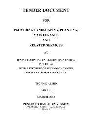 tender document for providing landscaping, planting ... - Ptu.ac.in