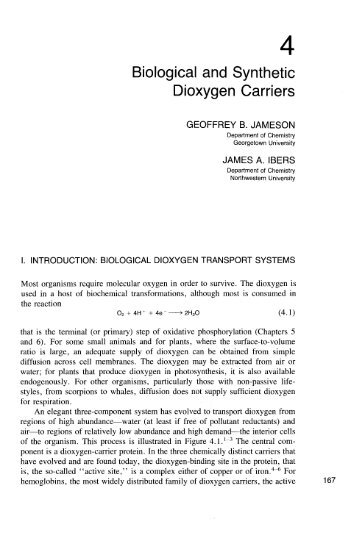 Biological and Synthetic Dioxygen Carriers