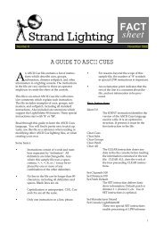 Guide to ASCII Cues - The Strand Archive