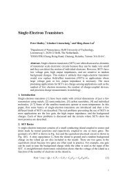 SINGLE-ELECTRON TRANSISTORS