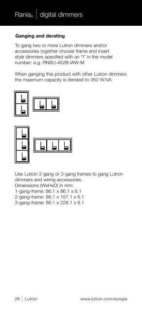 WALLBOX Lighting ControLs guide - Lutron Lighting Installation ...