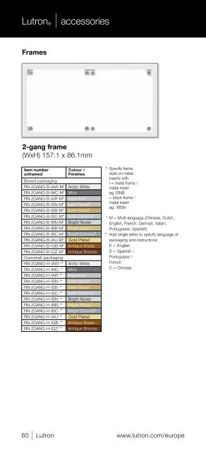 WALLBOX Lighting ControLs guide - Lutron Lighting Installation ...