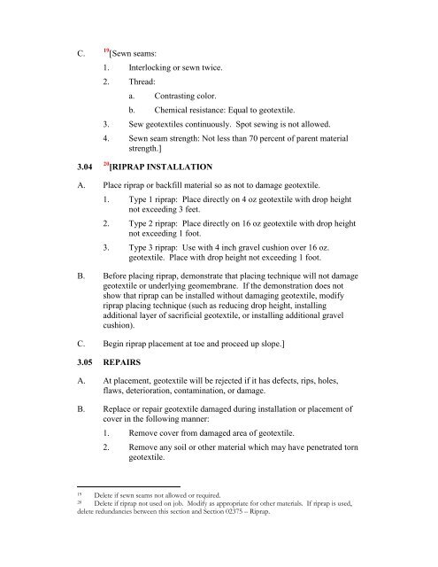 Geotextiles in Embankment Dams - Association of State Dam Safety ...