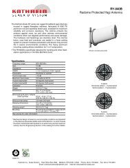 RY-840B Radome Protected Yagi Antenna - Kathrein Scala Division