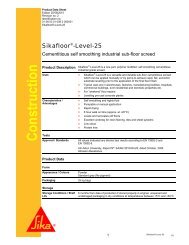 Sikafloor Level 25 EN 20100625 Rev 2