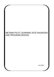 metema pilot learning site diagnosis and program design - IPMS ...