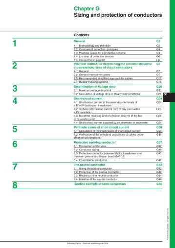 Chapter G: Sizing and Protection of Conductors - GadSolutions