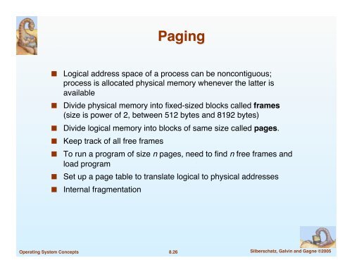 Chapter 8: Memory Management