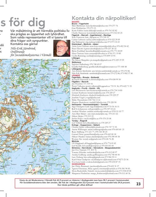 MÃ¶jligheternas VÃ¤rmdÃ¶ - Socialdemokraterna