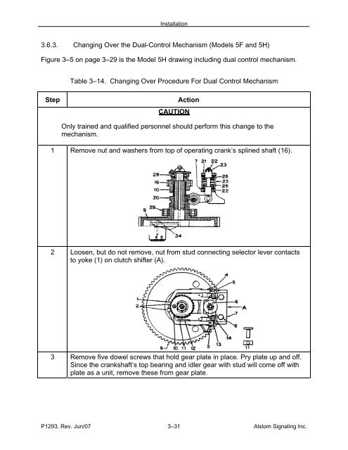 Models 5E, 5F, 5G & 5H Electric Switch Machines: Single ... - Alstom