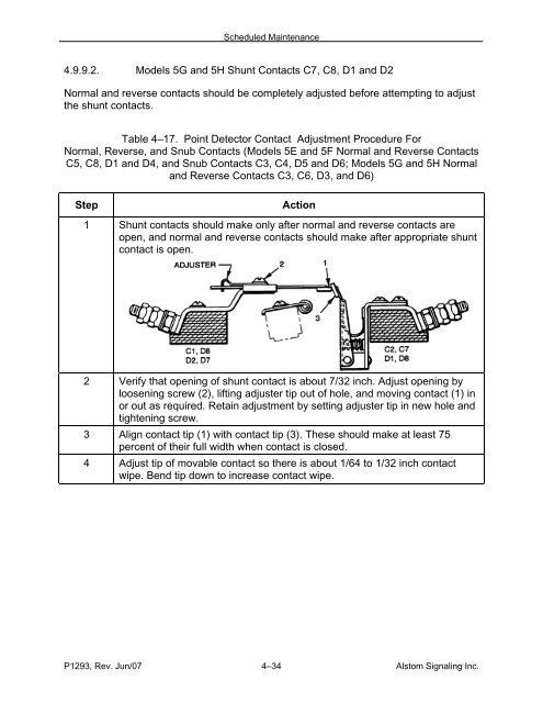 Models 5E, 5F, 5G & 5H Electric Switch Machines: Single ... - Alstom