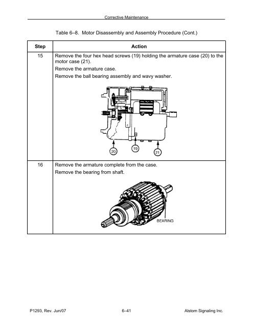 Models 5E, 5F, 5G & 5H Electric Switch Machines: Single ... - Alstom